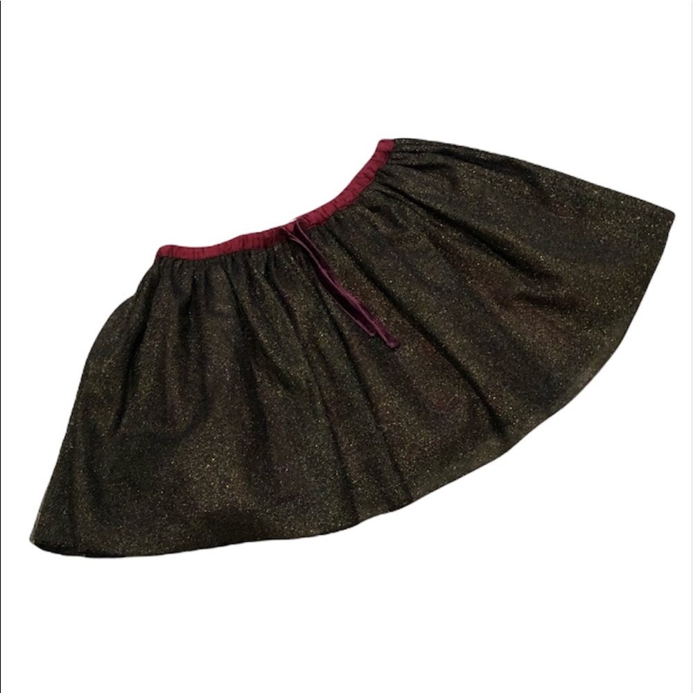MARIE CHANTAL Shimmery Black Mini Skirt